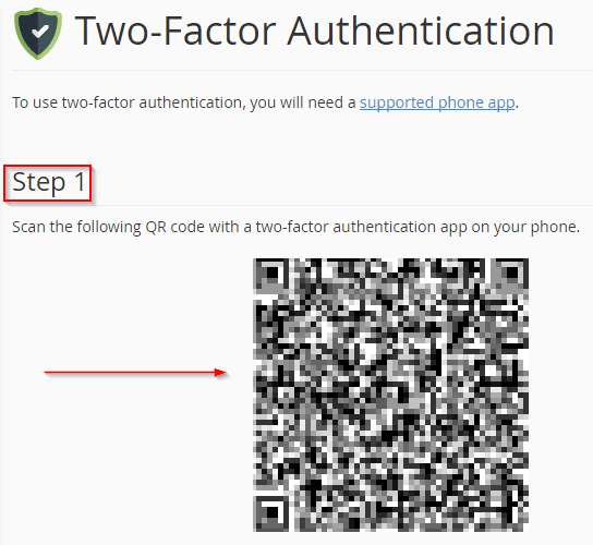 enable two-factor authentication for cPanel