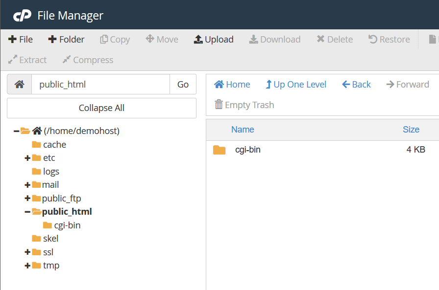 Force HTTPS redirect automatically using cPanel's built-in File Manager